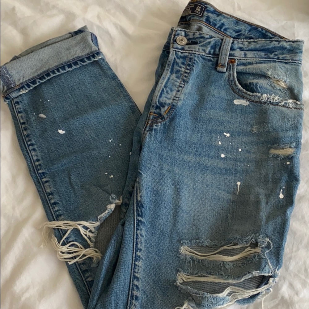 Abercrombie Distressed Boyfriend Jeans